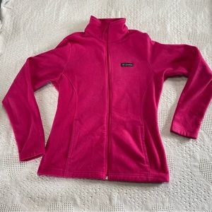 Hot Pink Columbia Full Zip Fleece (M)